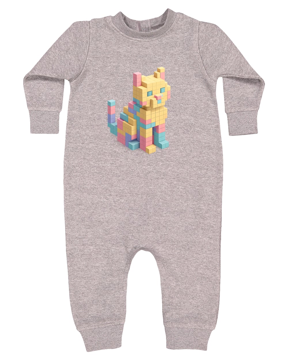 4447 Rabbit Skins Infant Fleece One-Piece Bodysuit - Heather Grey