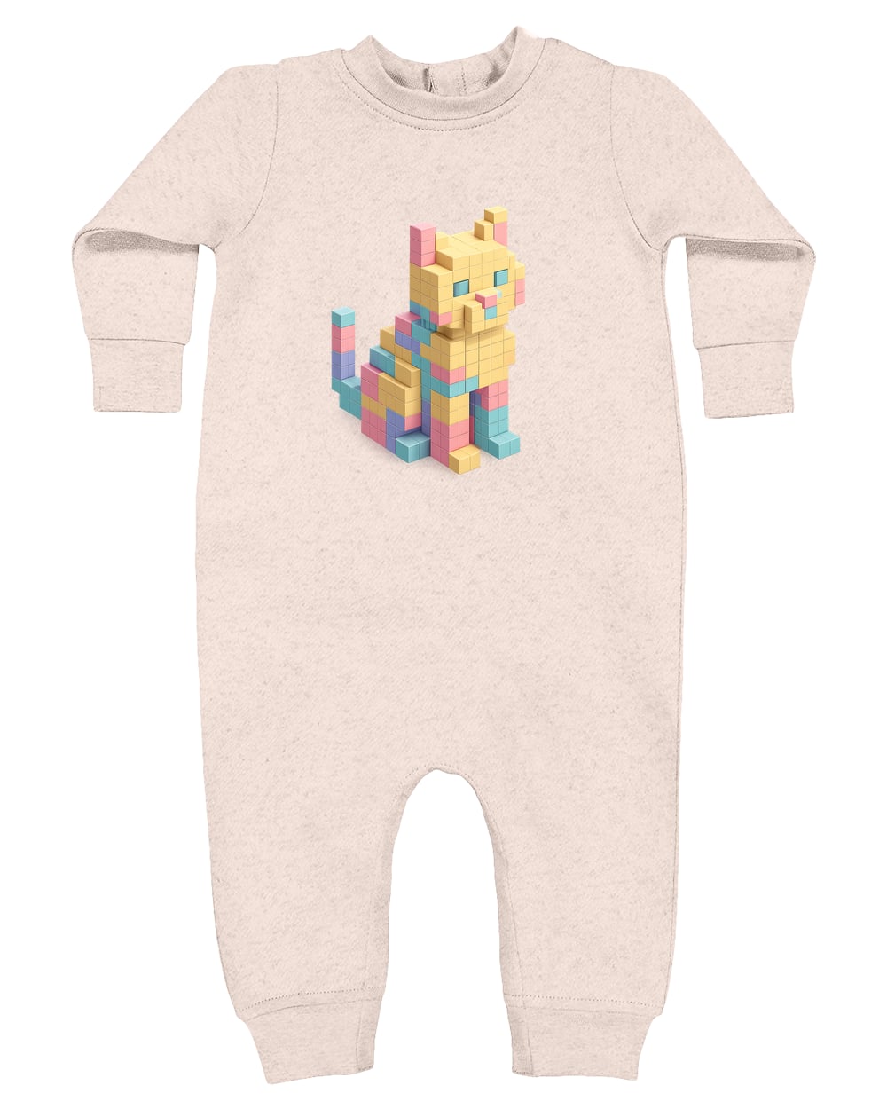 4447 Rabbit Skins Infant Fleece One-Piece Bodysuit - Natural Heather