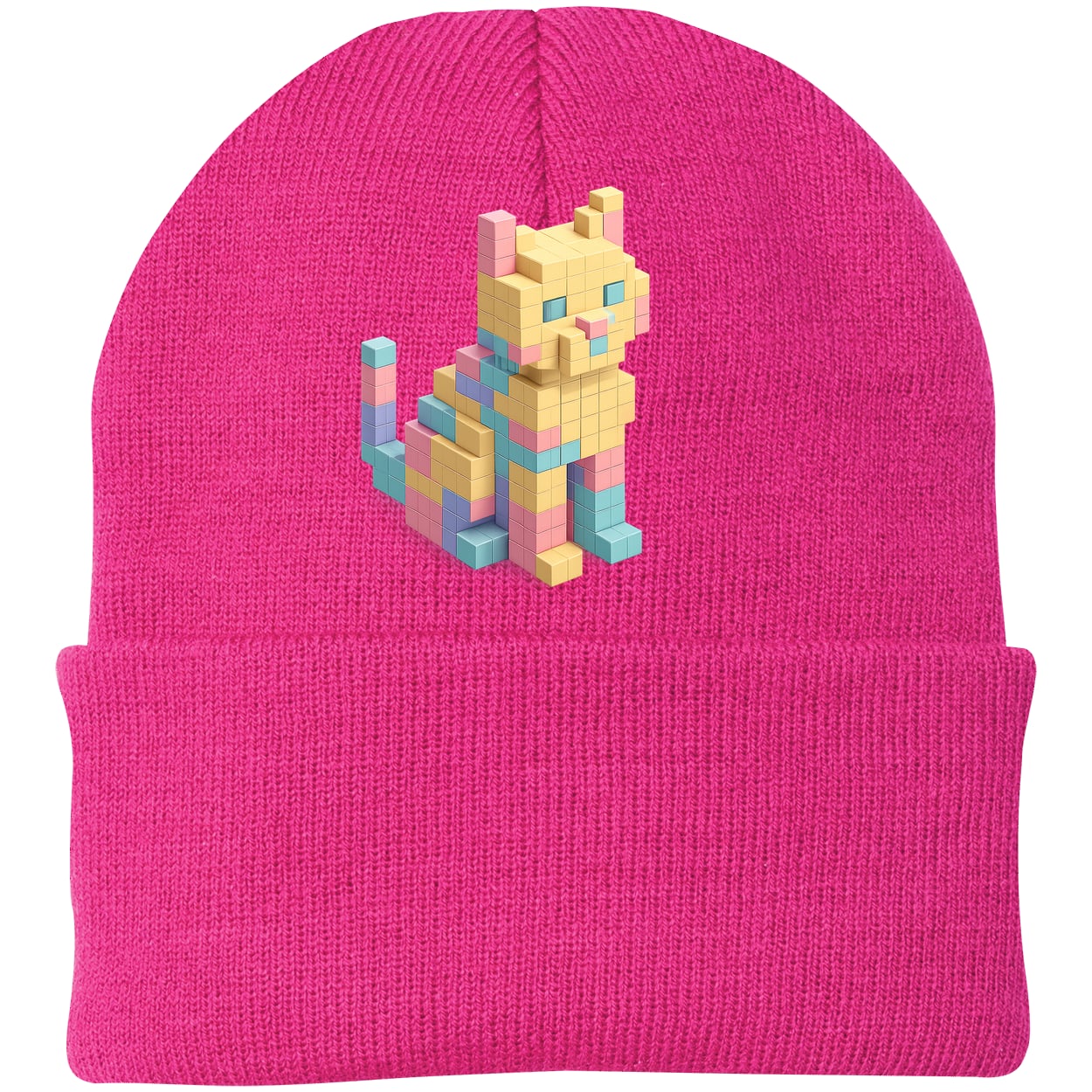 CP90 Port & Company Knit Beanie - Neon Pink