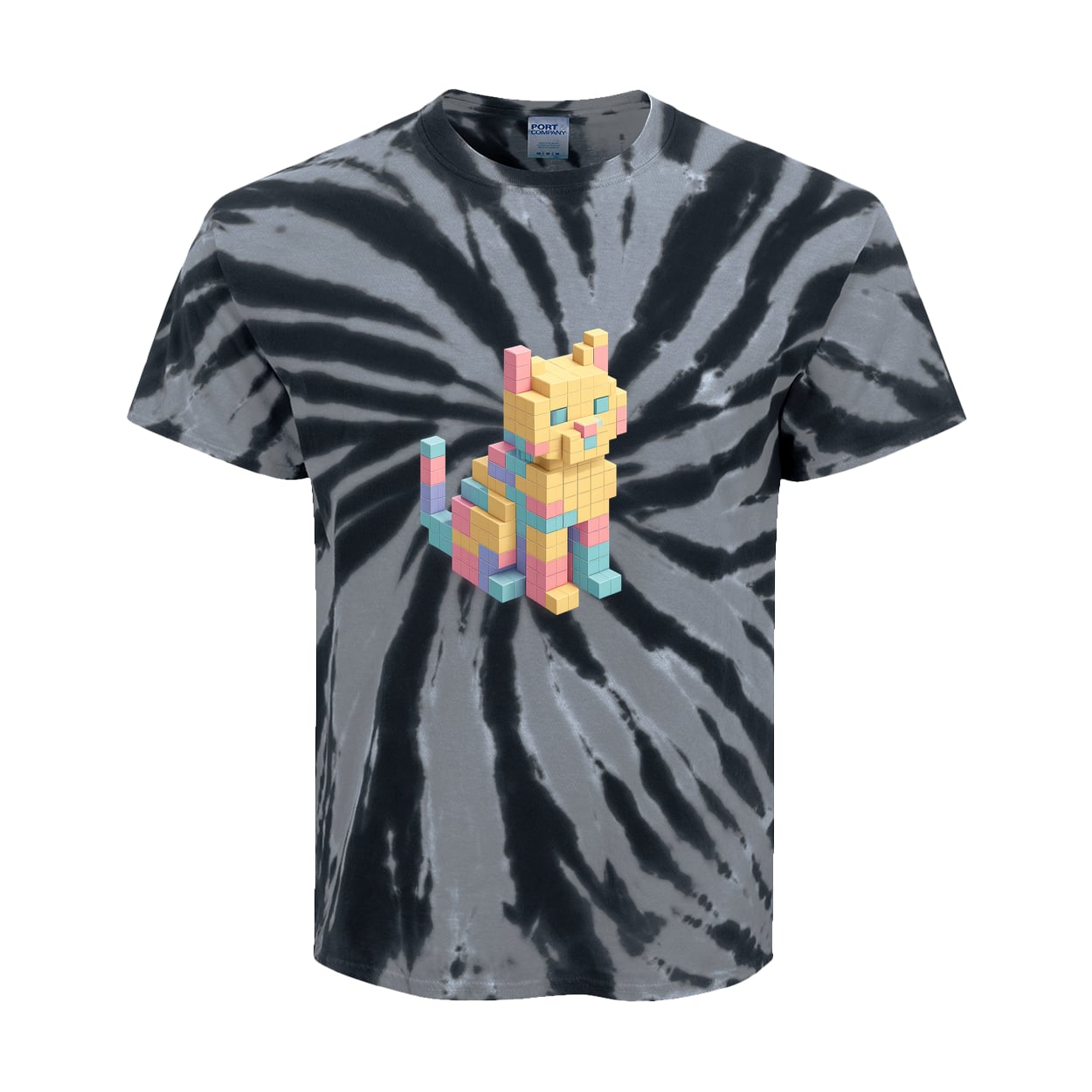 PC147Y Port & Company Kids Tie-Dye Tee - Black