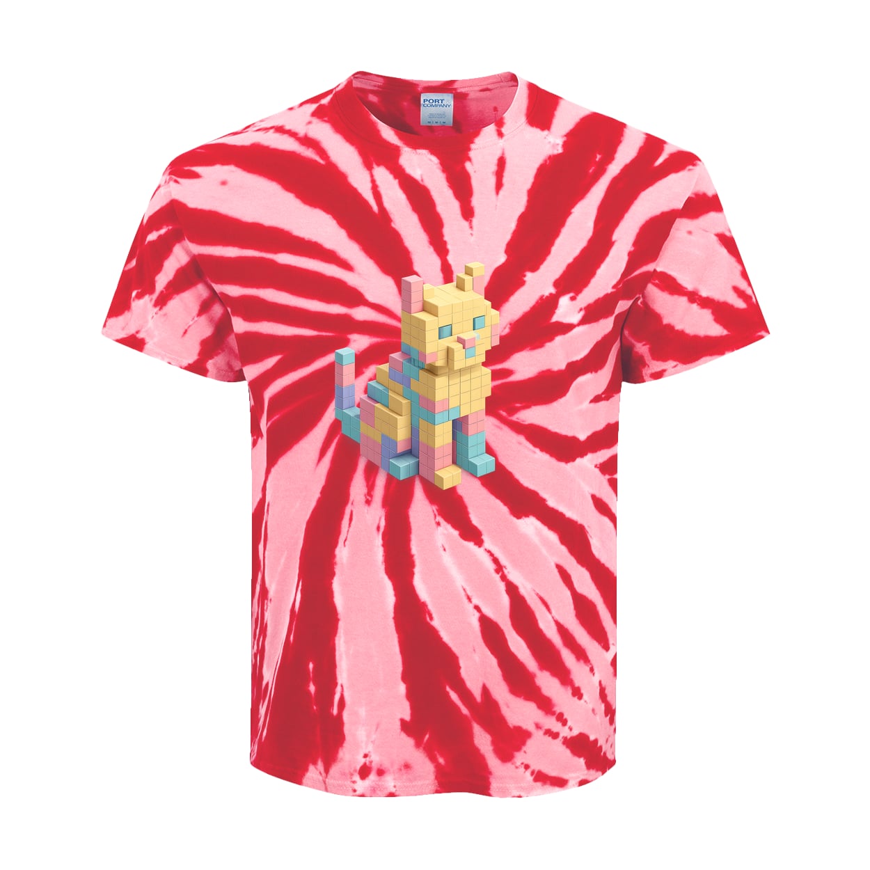 PC147Y Port & Company Kids Tie-Dye Tee - Red