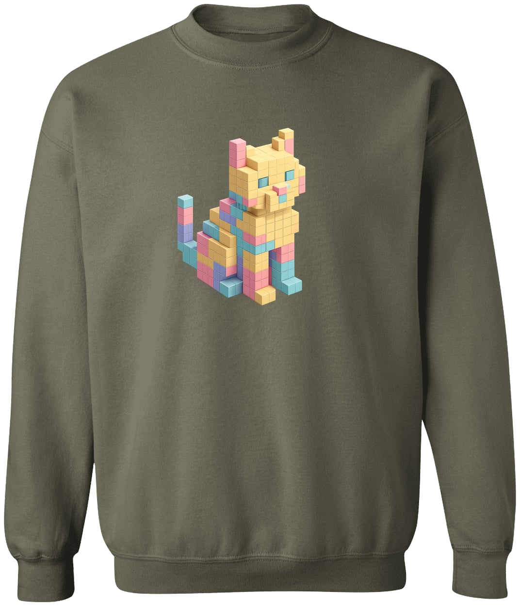 G180 Gildan Crewneck Pullover Sweatshirt - Military Green