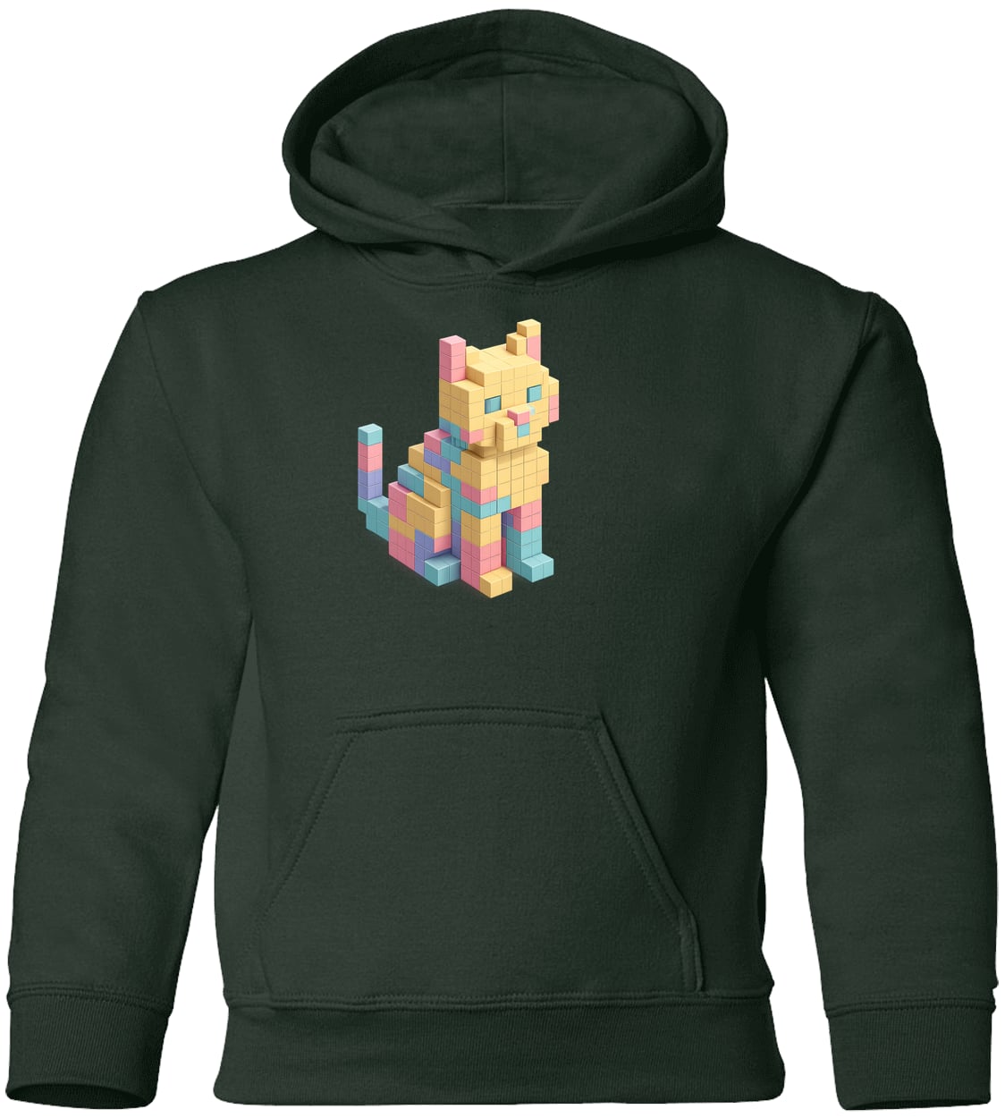 G185B Gildan Youth Pullover Hoodie - Forest Green