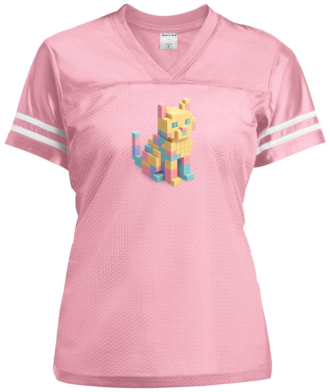 LST307 Sport-Tek Ladies' Replica Jersey - Light Pink/White