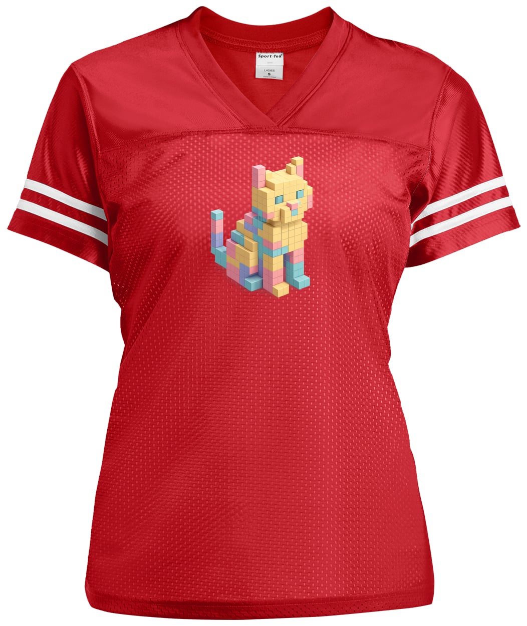 LST307 Sport-Tek Ladies' Replica Jersey - True Red/White