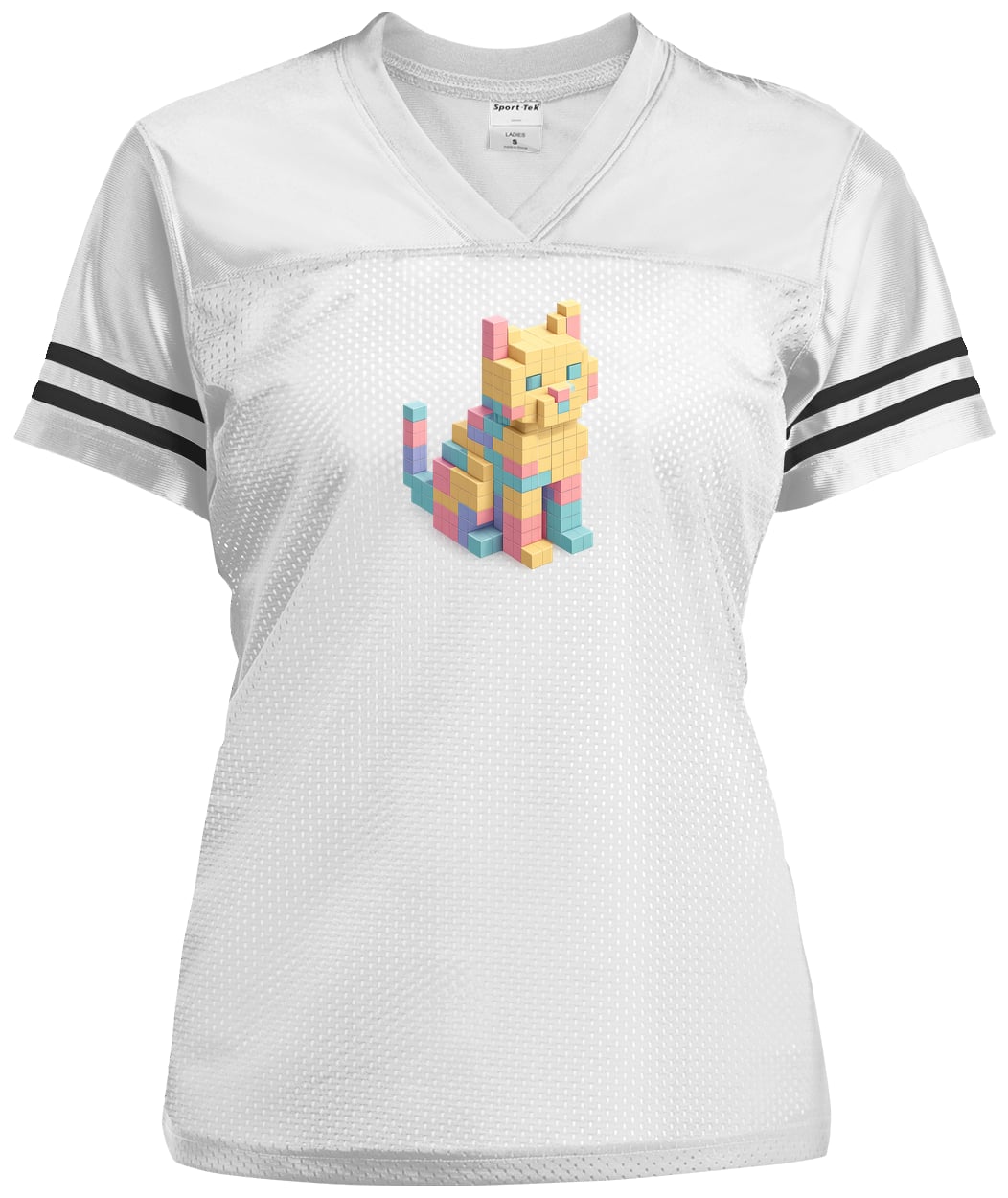LST307 Sport-Tek Ladies' Replica Jersey - White/Black