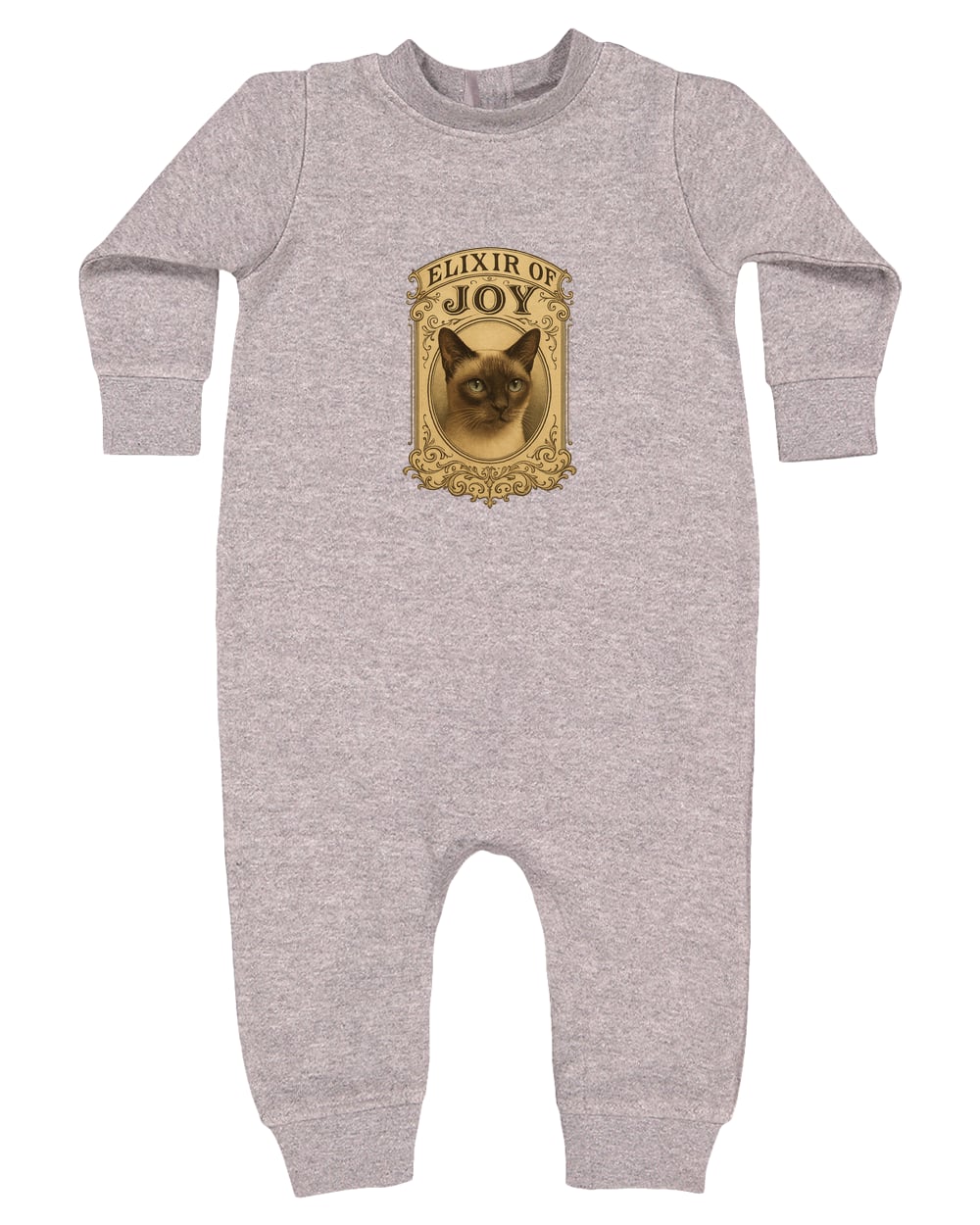 4447 Rabbit Skins Infant Fleece One-Piece Bodysuit - Heather Grey