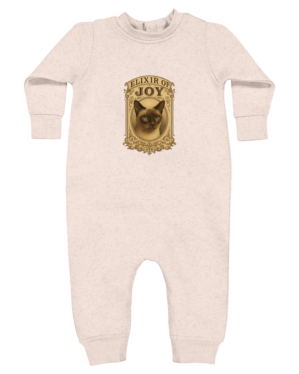 4447 Rabbit Skins Infant Fleece One-Piece Bodysuit - Natural Heather