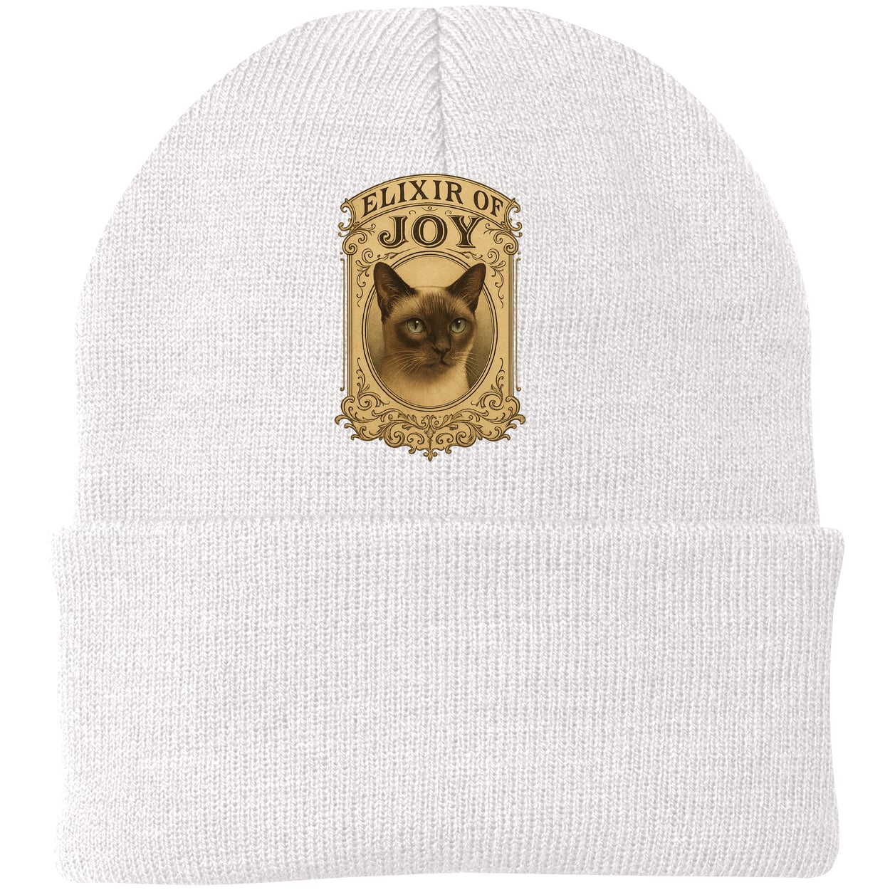 CP90 Port & Company Knit Beanie - White