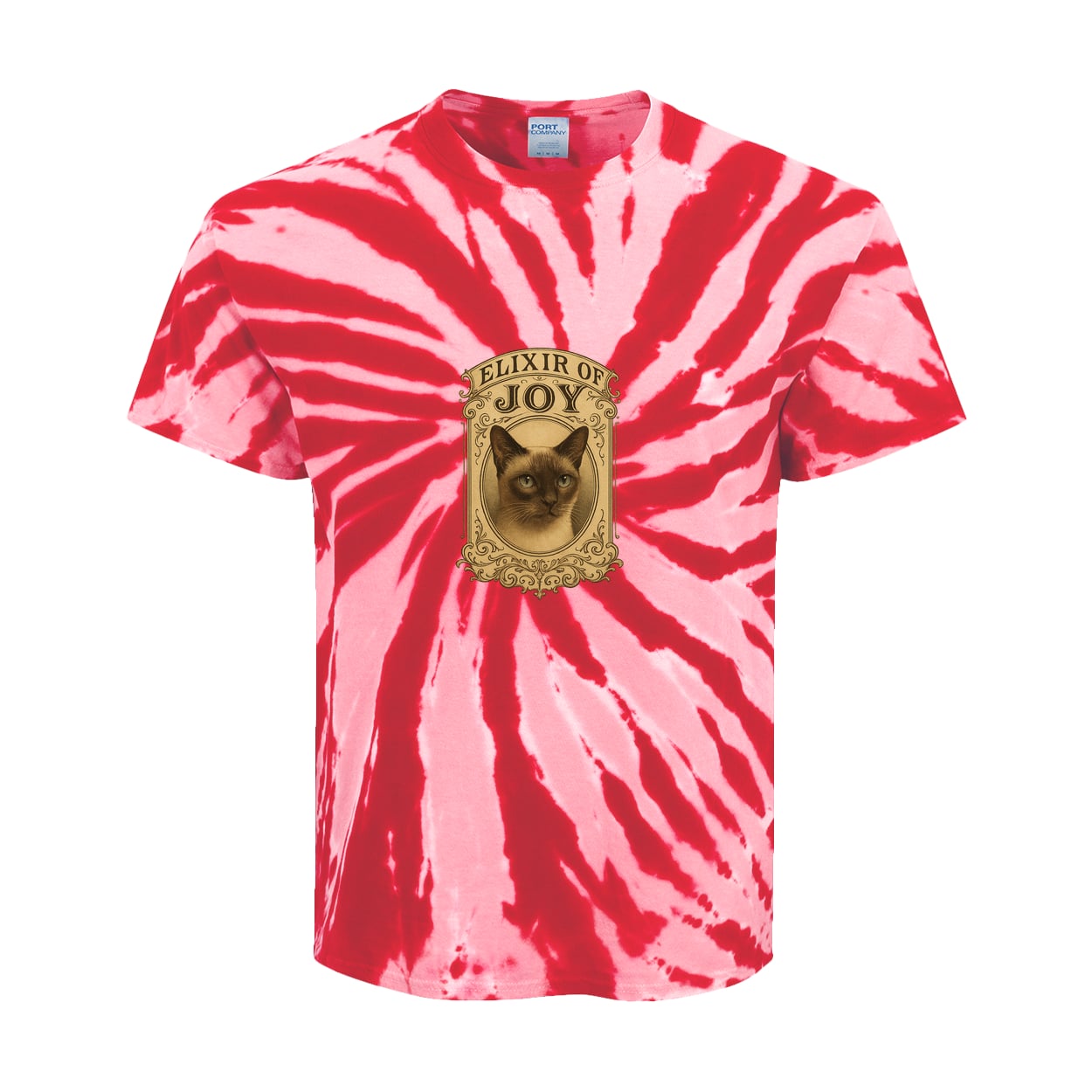 PC147Y Port & Company Kids Tie-Dye Tee - Red