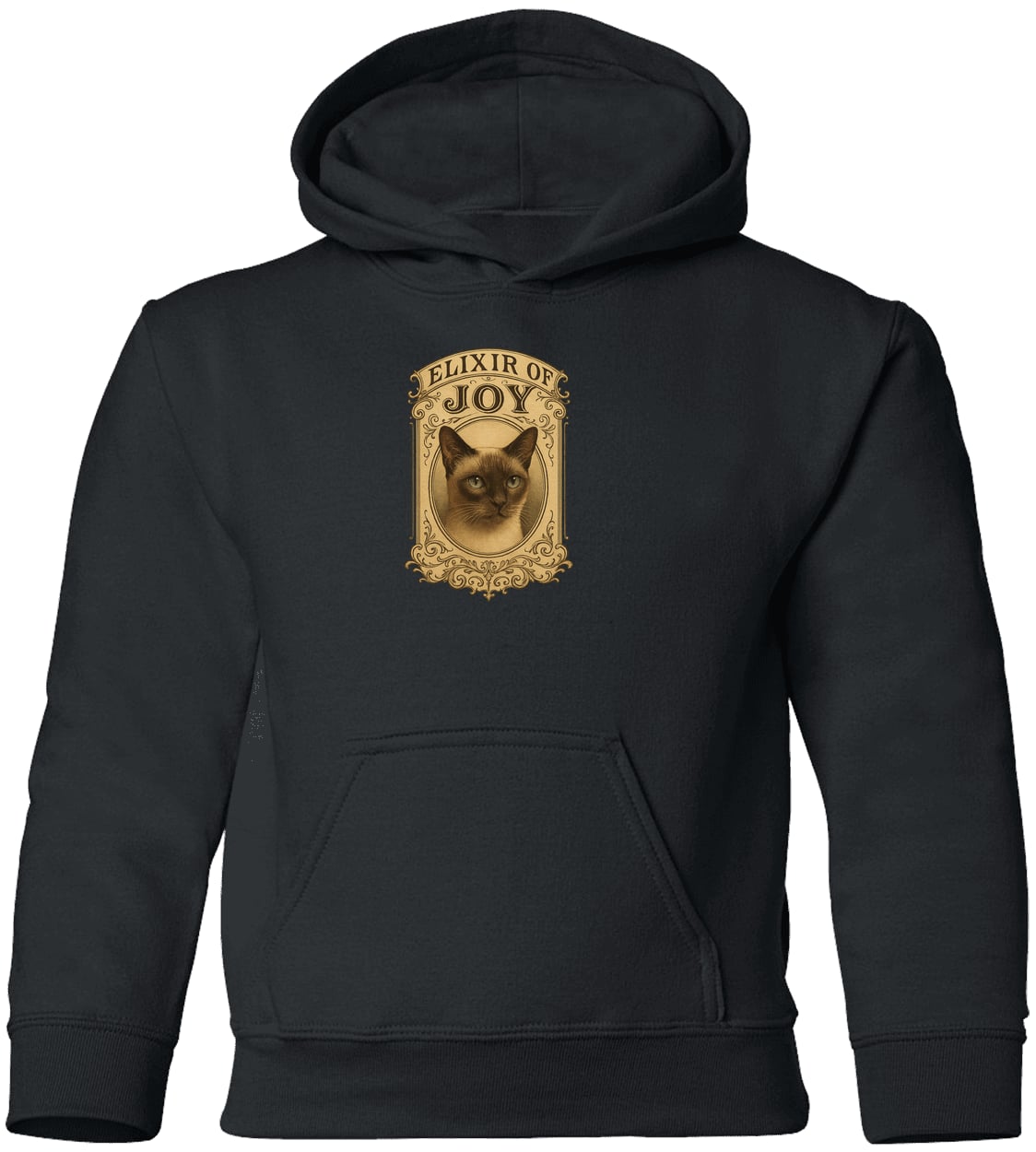 G185B Gildan Youth Pullover Hoodie - Black