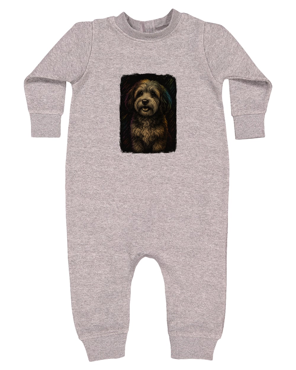4447 Rabbit Skins Infant Fleece One-Piece Bodysuit - Heather Grey