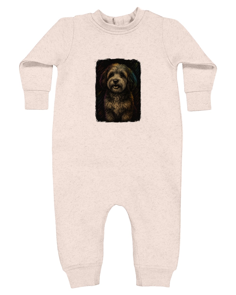 4447 Rabbit Skins Infant Fleece One-Piece Bodysuit - Natural Heather