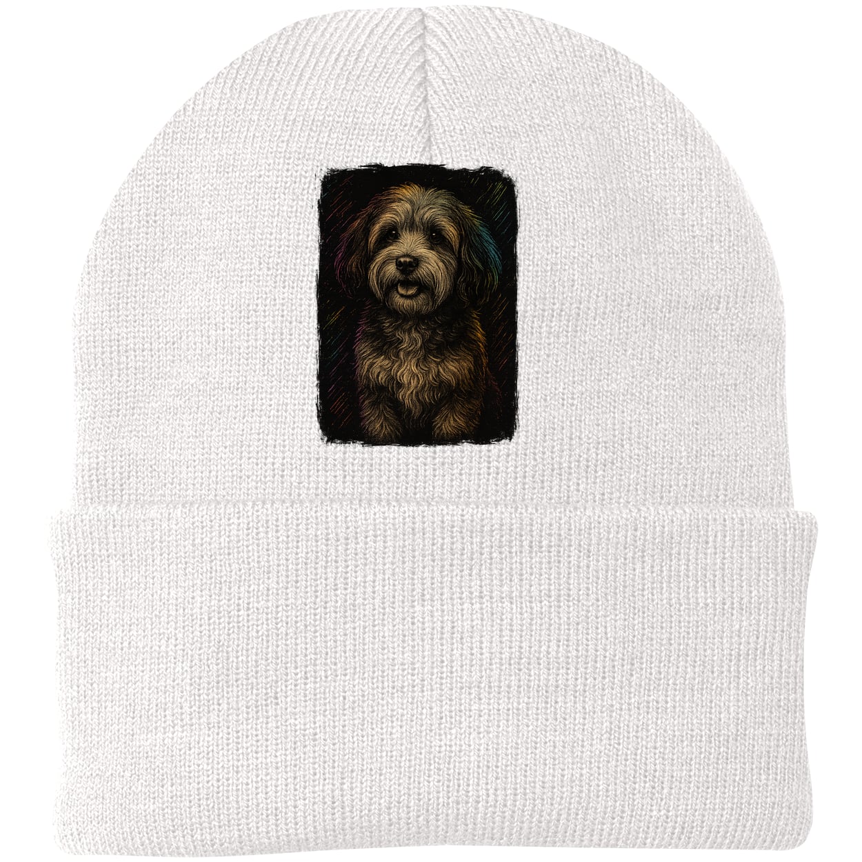 CP90 Port & Company Knit Beanie - White