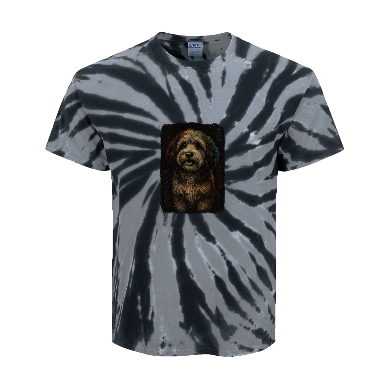 PC147Y Port & Company Kids Tie-Dye Tee - Black