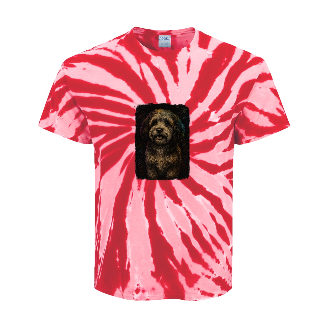 PC147Y Port & Company Kids Tie-Dye Tee - Red