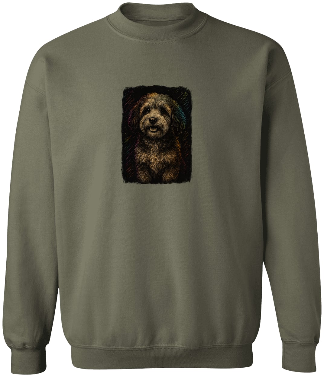 G180 Gildan Crewneck Pullover Sweatshirt - Military Green