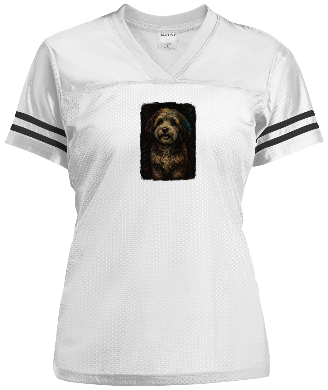 LST307 Sport-Tek Ladies' Replica Jersey - White/Black