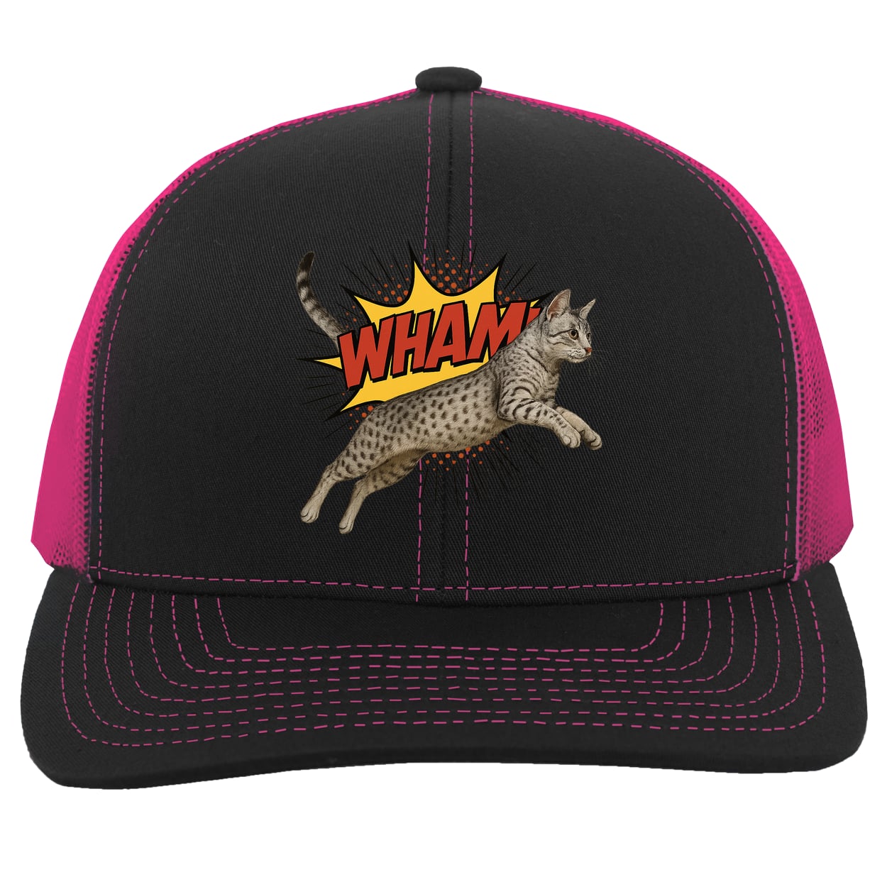 104C Trucker Snap Back - Black/Pink