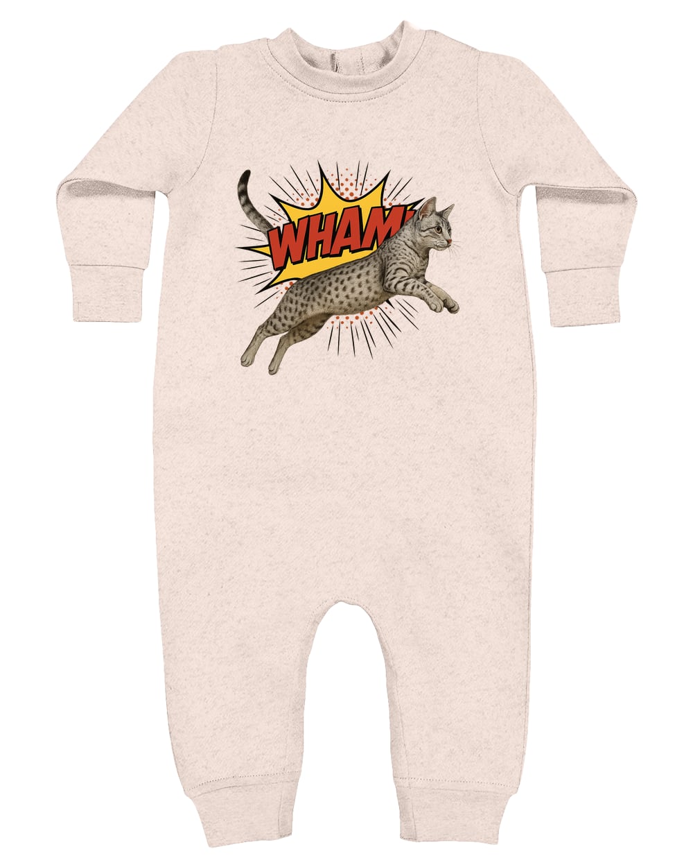 4447 Rabbit Skins Infant Fleece One-Piece Bodysuit - Natural Heather