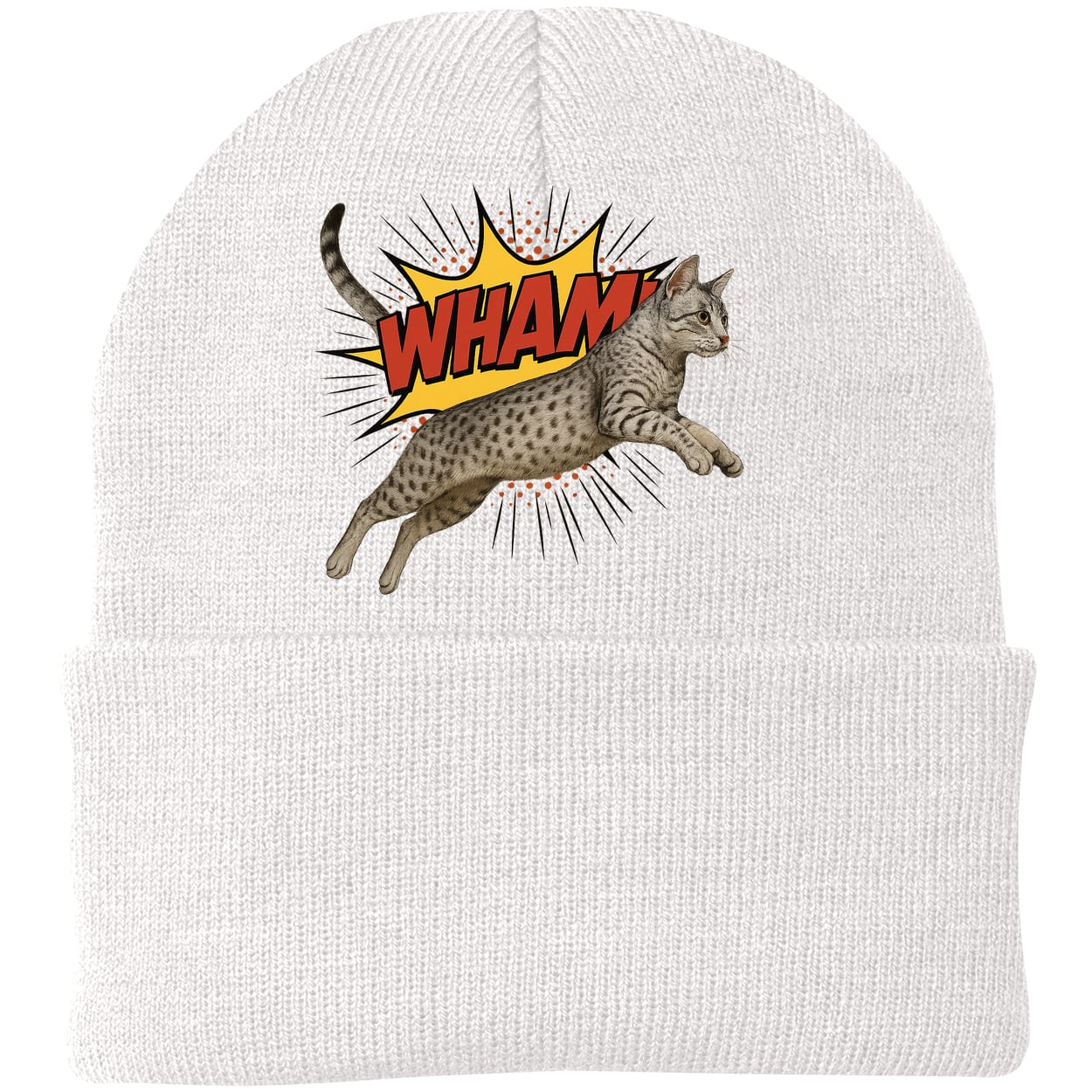 CP90 Port & Company Knit Beanie - White