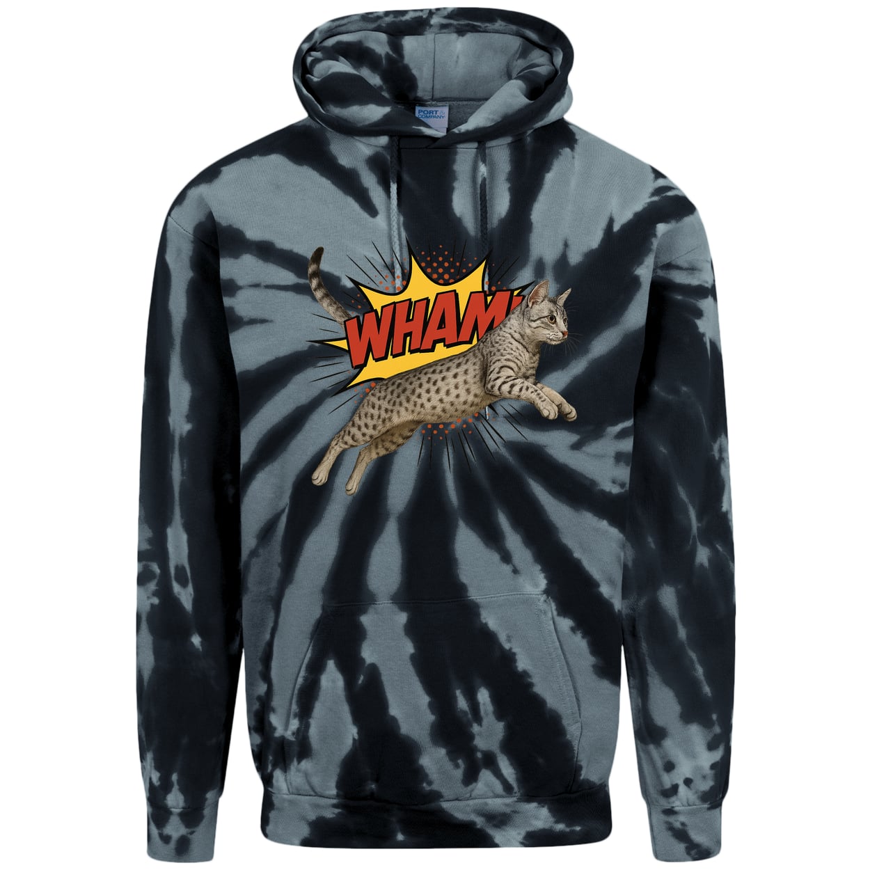 PC146 Port & Company Adult Tie-Dye Pullover Hoodie - Black