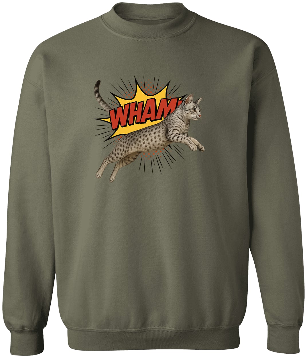 G180 Gildan Crewneck Pullover Sweatshirt - Military Green