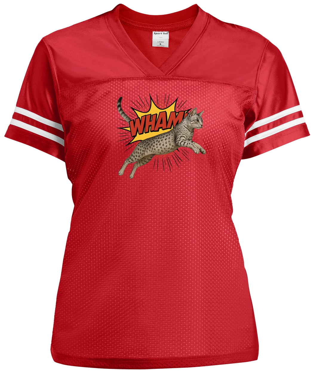 LST307 Sport-Tek Ladies' Replica Jersey - True Red/White