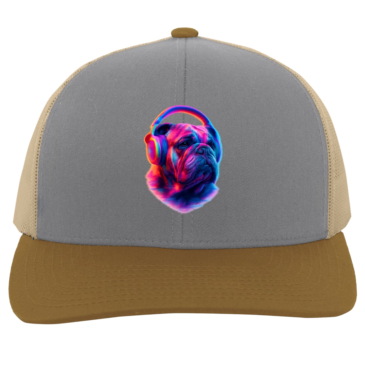 104C Trucker Snap Back - Heather/Beige/Amber