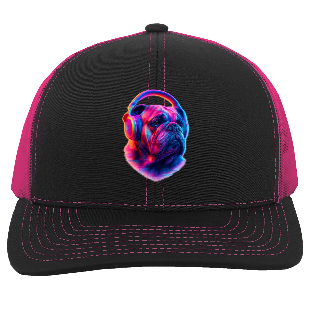 104C Trucker Snap Back - Black/Pink