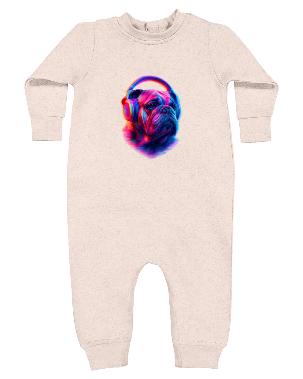 4447 Rabbit Skins Infant Fleece One-Piece Bodysuit - Natural Heather