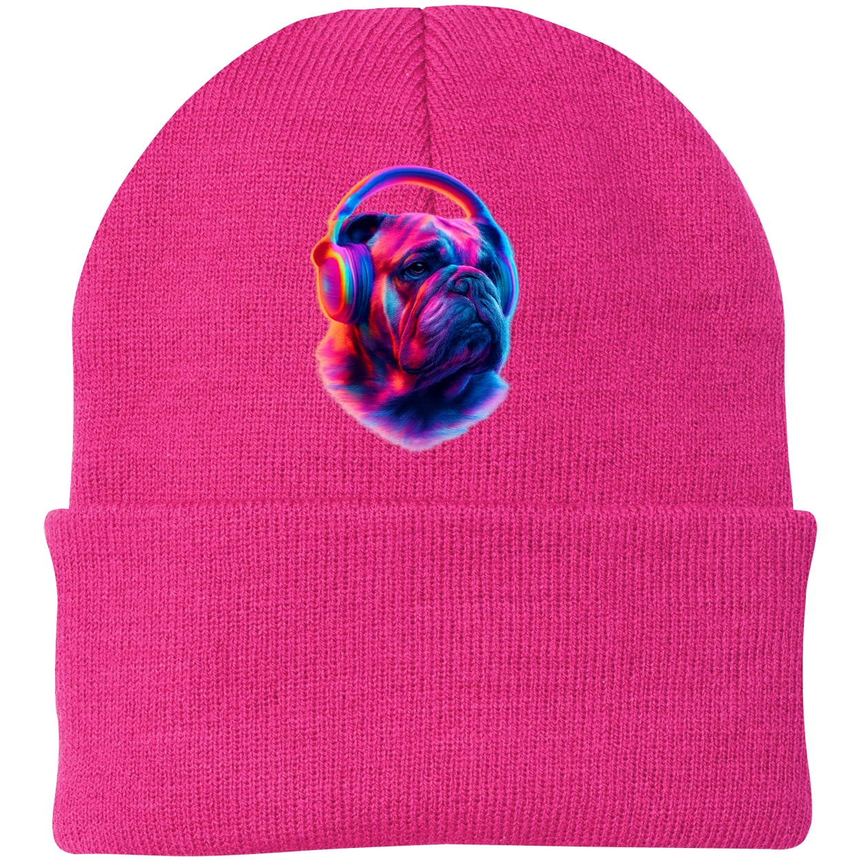 CP90 Port & Company Knit Beanie - Neon Pink