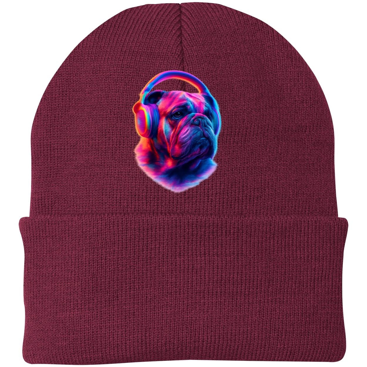 CP90 Port & Company Knit Beanie - Maroon