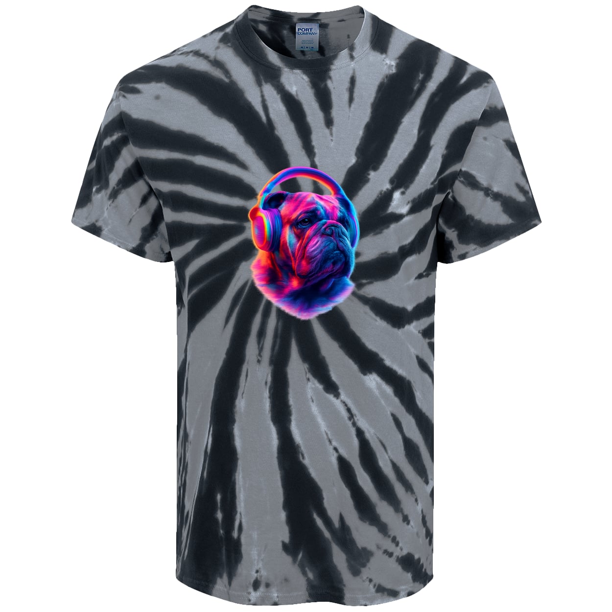 PC147 Port & Company Tie-Dye Tee - Black