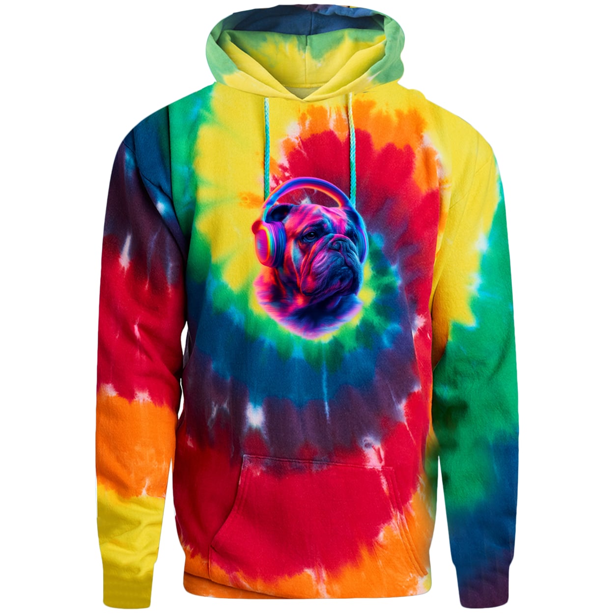 PC146 Port & Company Adult Tie-Dye Pullover Hoodie - Rainbow