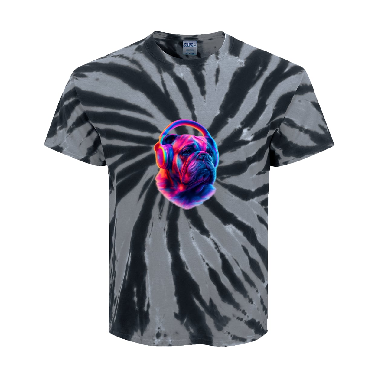 PC147Y Port & Company Kids Tie-Dye Tee - Black