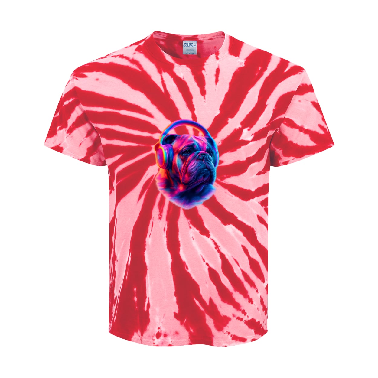 PC147Y Port & Company Kids Tie-Dye Tee - Red