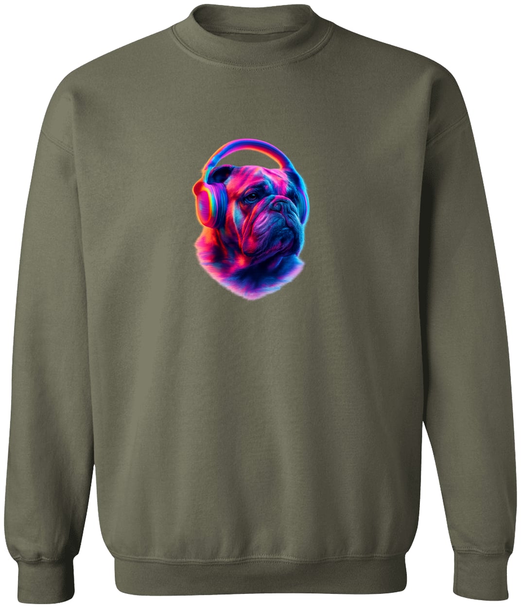 G180 Gildan Crewneck Pullover Sweatshirt - Military Green