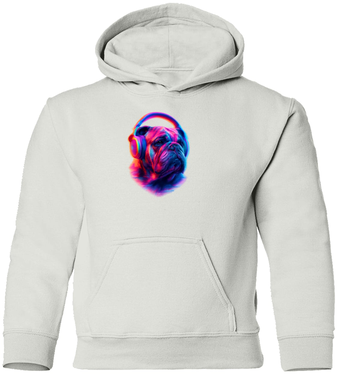 G185B Gildan Youth Pullover Hoodie - White