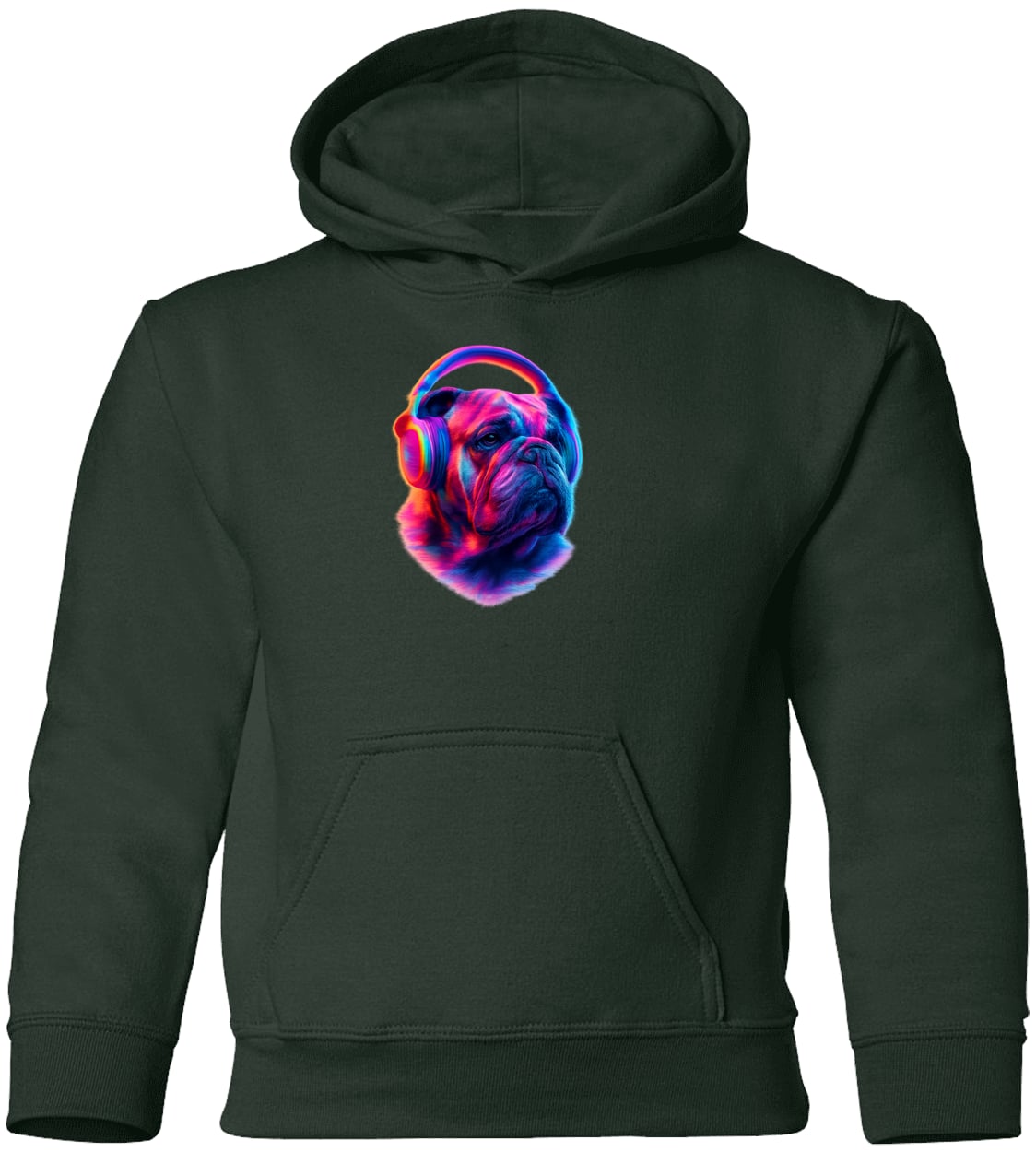 G185B Gildan Youth Pullover Hoodie - Forest Green