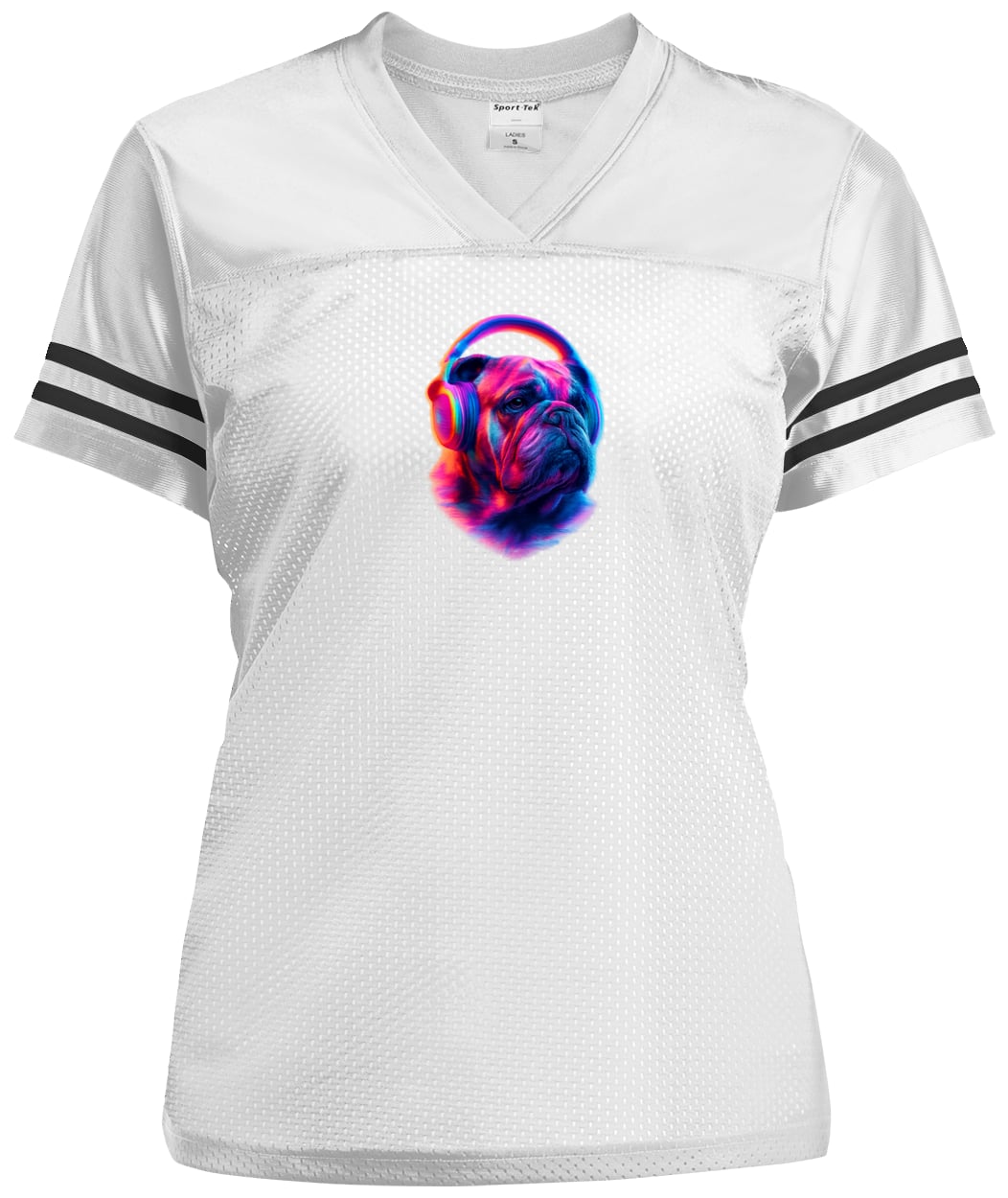 LST307 Sport-Tek Ladies' Replica Jersey - White/Black
