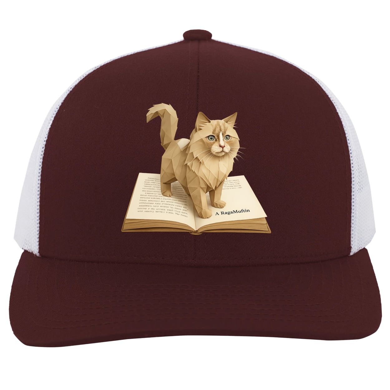 104C Trucker Snap Back - Maroon/White