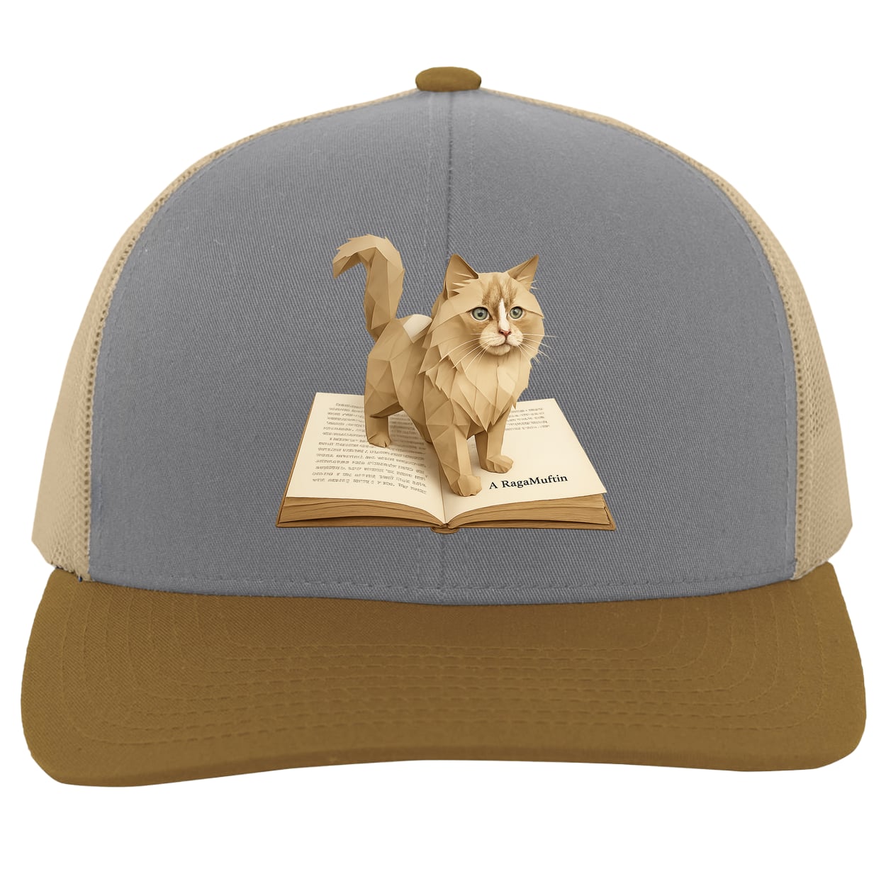 104C Trucker Snap Back - Heather/Beige/Amber