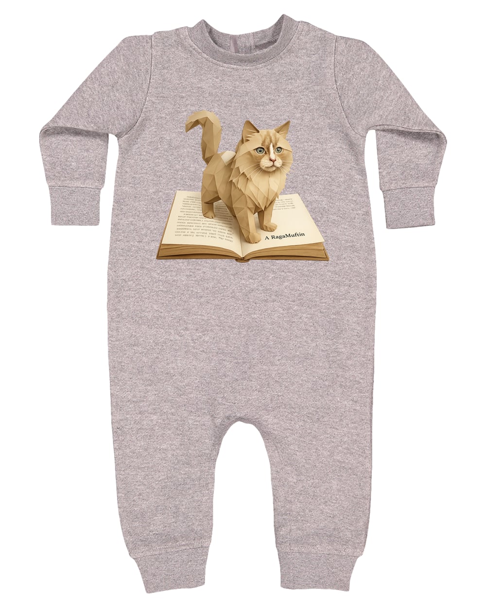 4447 Rabbit Skins Infant Fleece One-Piece Bodysuit - Heather Grey