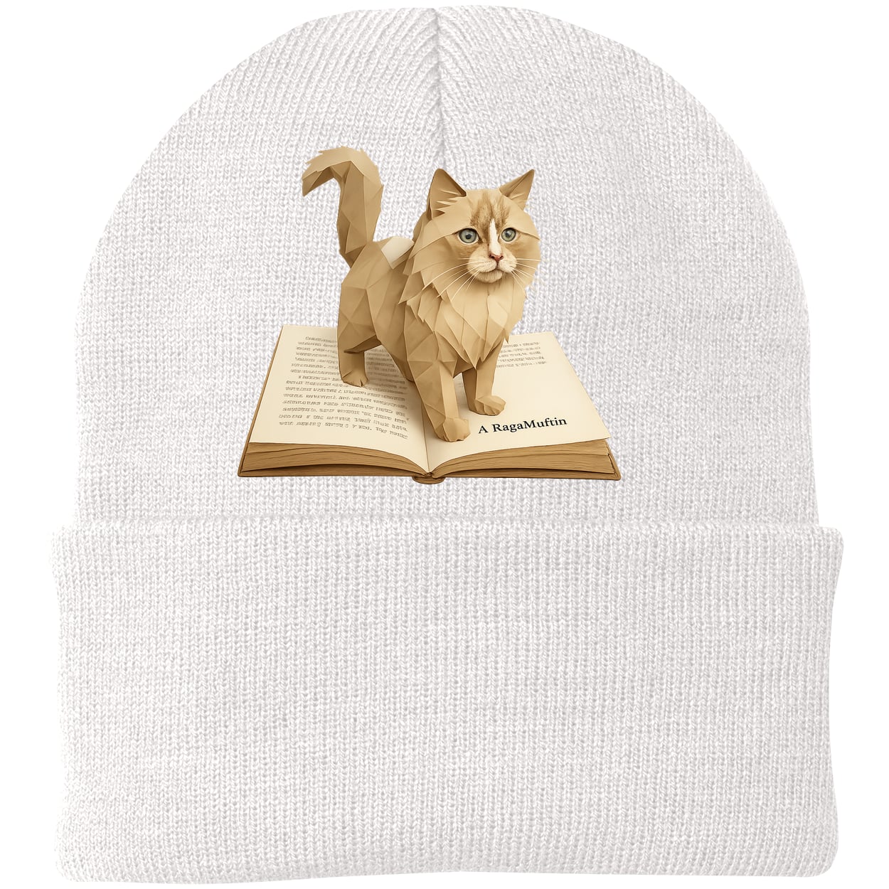 CP90 Port & Company Knit Beanie - White