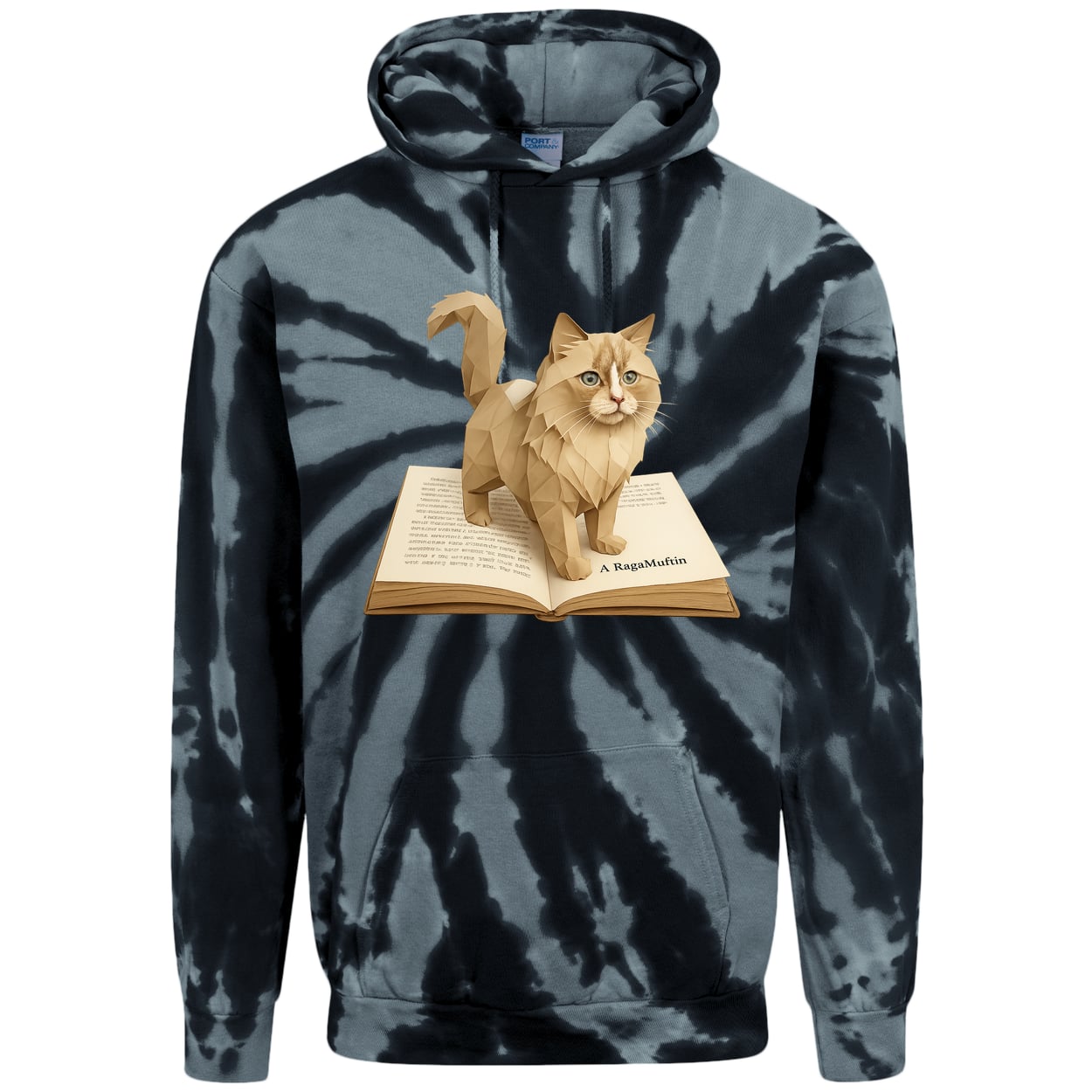 PC146 Port & Company Adult Tie-Dye Pullover Hoodie - Black