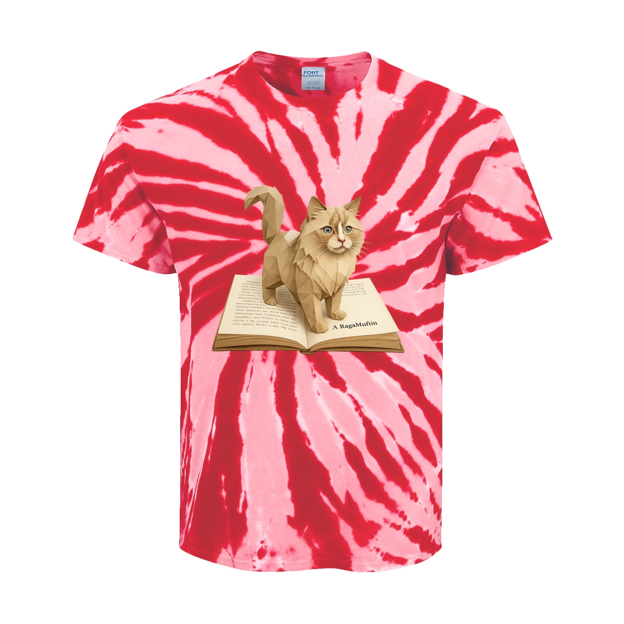 PC147Y Port & Company Kids Tie-Dye Tee - Red