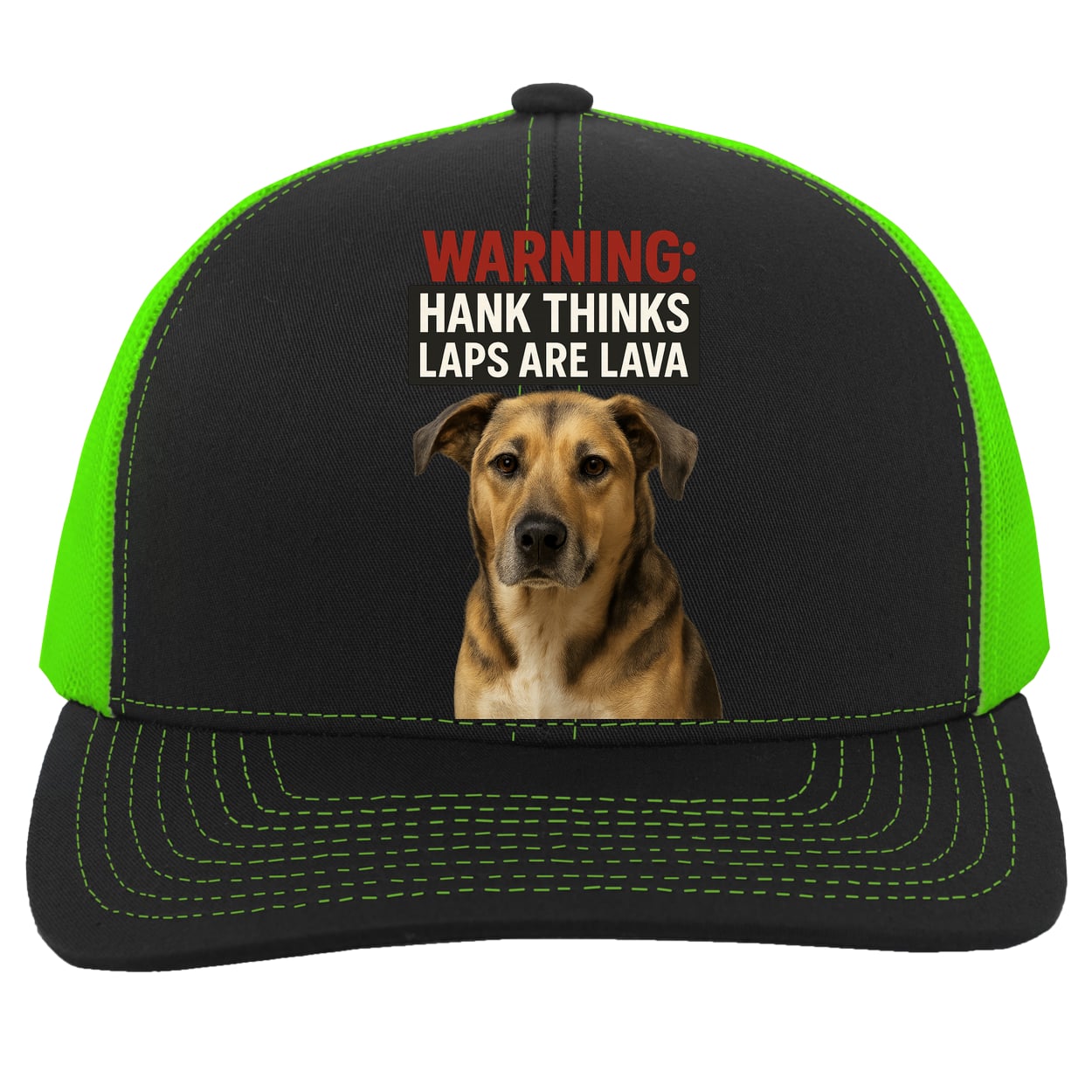 104C Trucker Snap Back - Black/Neon Green