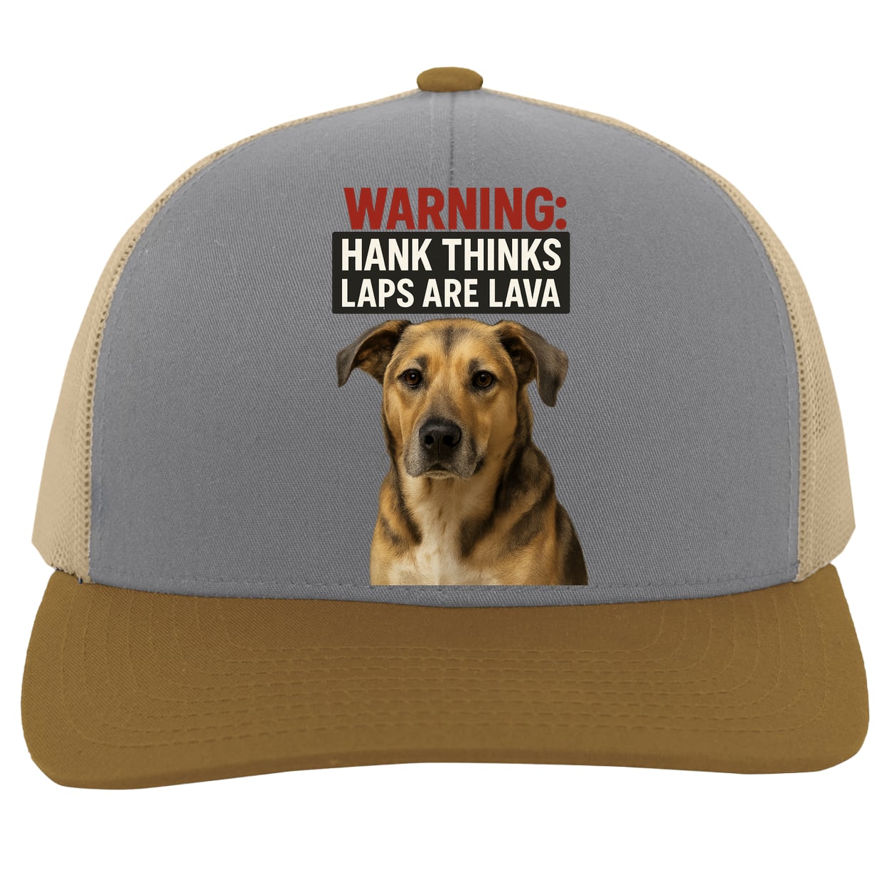 104C Trucker Snap Back - Heather/Beige/Amber