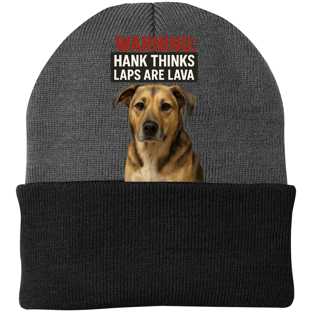 CP90 Port & Company Knit Beanie - Athletic Oxford/Black
